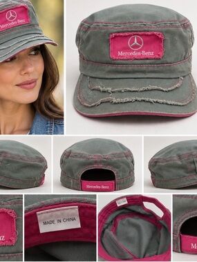 Authentic Mercedes-Benz gray military/cadet-style cap